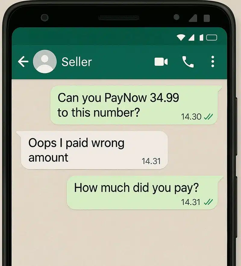 whatsapp paid incorrect amount