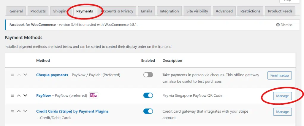 payment options