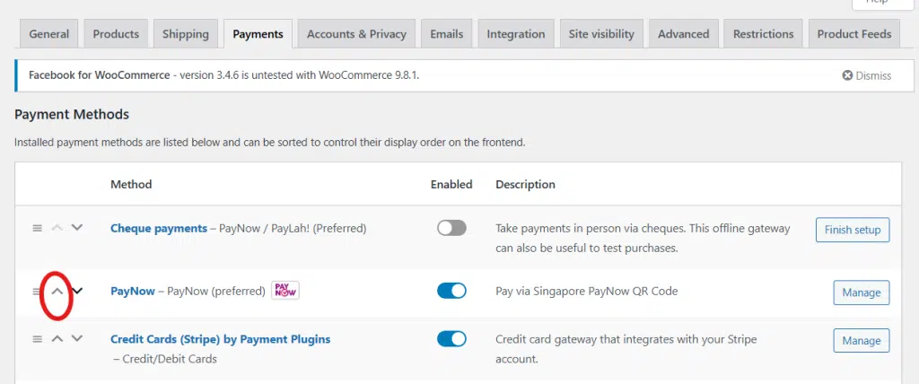move payment options