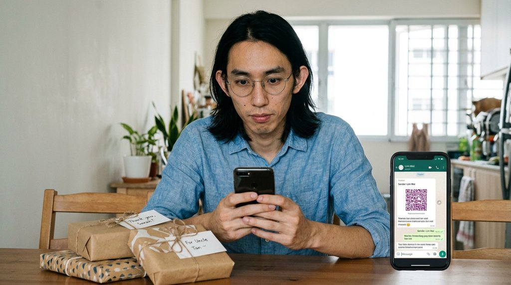 Shopee seller adding thank you notes to their outgoing parcels